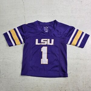Louisiana State LSU Tigers #1 Little King Football Jersey Toddlers Kids Sz 12M